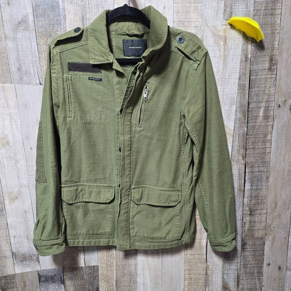 Maison Scotch Botanic Military Jacket Womens Size 1 Small  Field Coat Army Green